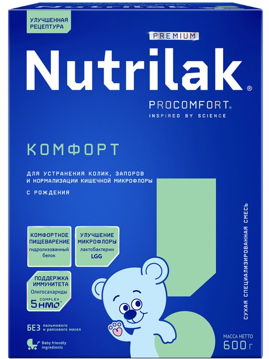 Смесь сухая специализированная Nutrilak Premium КОМФОРТ, 600 гр - 