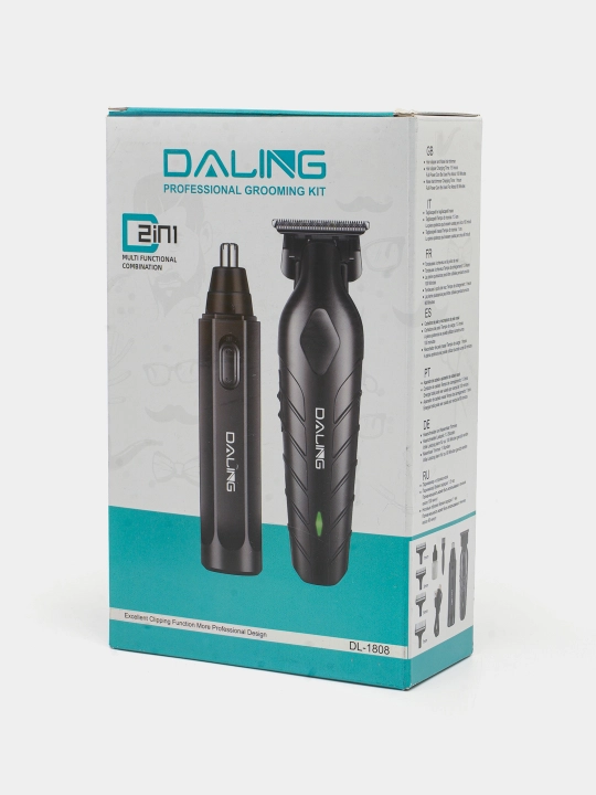 DALING Professional simsiz soch va soqol olish kesish mashinkasi, LCD displeyli trimmer