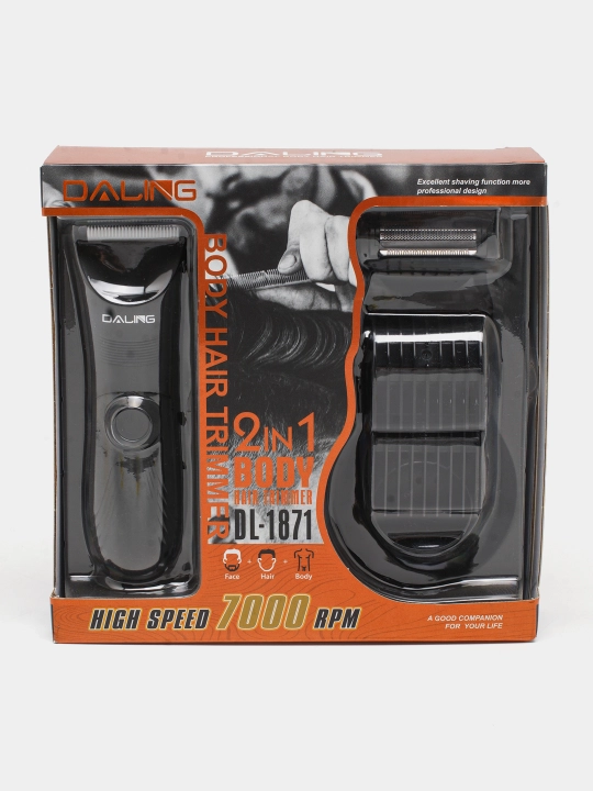 DALING Professional simsiz soch va soqol olish kesish mashinkasi, LCD displeyli trimmer