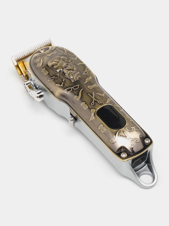 DALING Professional simsiz soch va soqol olish kesish mashinkasi, LCD displeyli trimmer