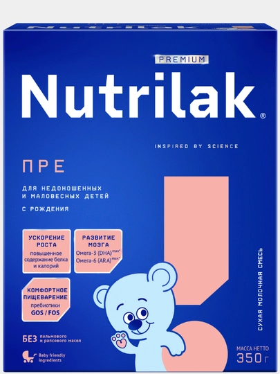 Смесь для недоношенных и маловесных детей Nutrilak ПРЕ, 350 гр — INFAPRI-INF6000