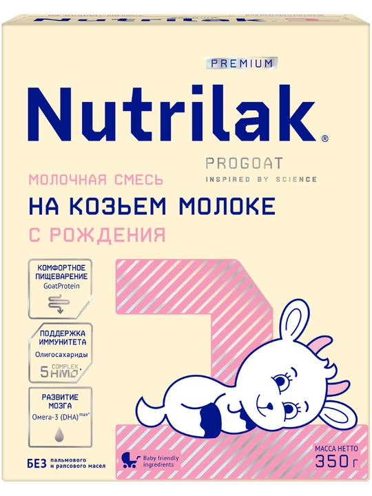 Смесь молочная сухая Nutrilak Premium 1, на козьем молоке, 350 гр - 