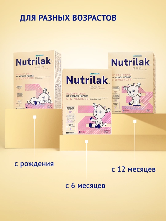 Sutli quruq aralashmasi Nutrilak Premium 1, echki sutidan, 350 gr