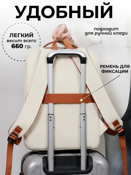 Рюкзак городской для ноутбука 15.6" с USB, ручная кладь, 20 л