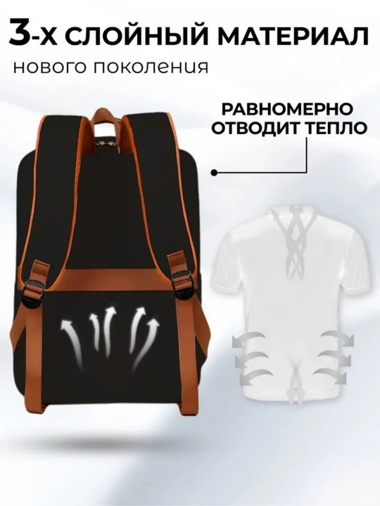 Рюкзак городской для ноутбука 15.6" с USB, ручная кладь, 20 л