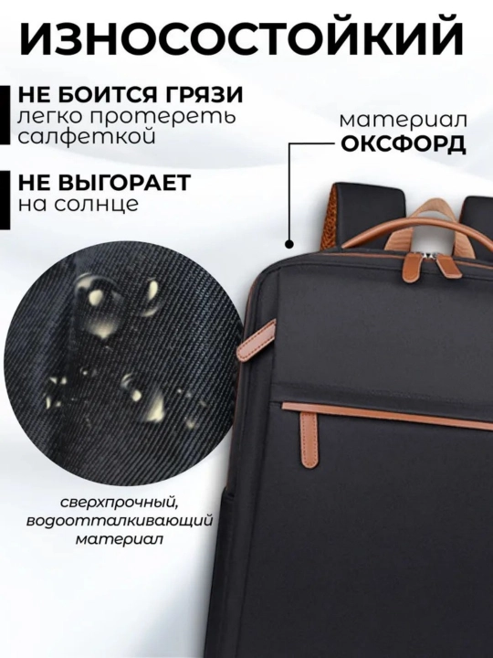 Рюкзак городской для ноутбука 15.6" с USB, ручная кладь, 20 л