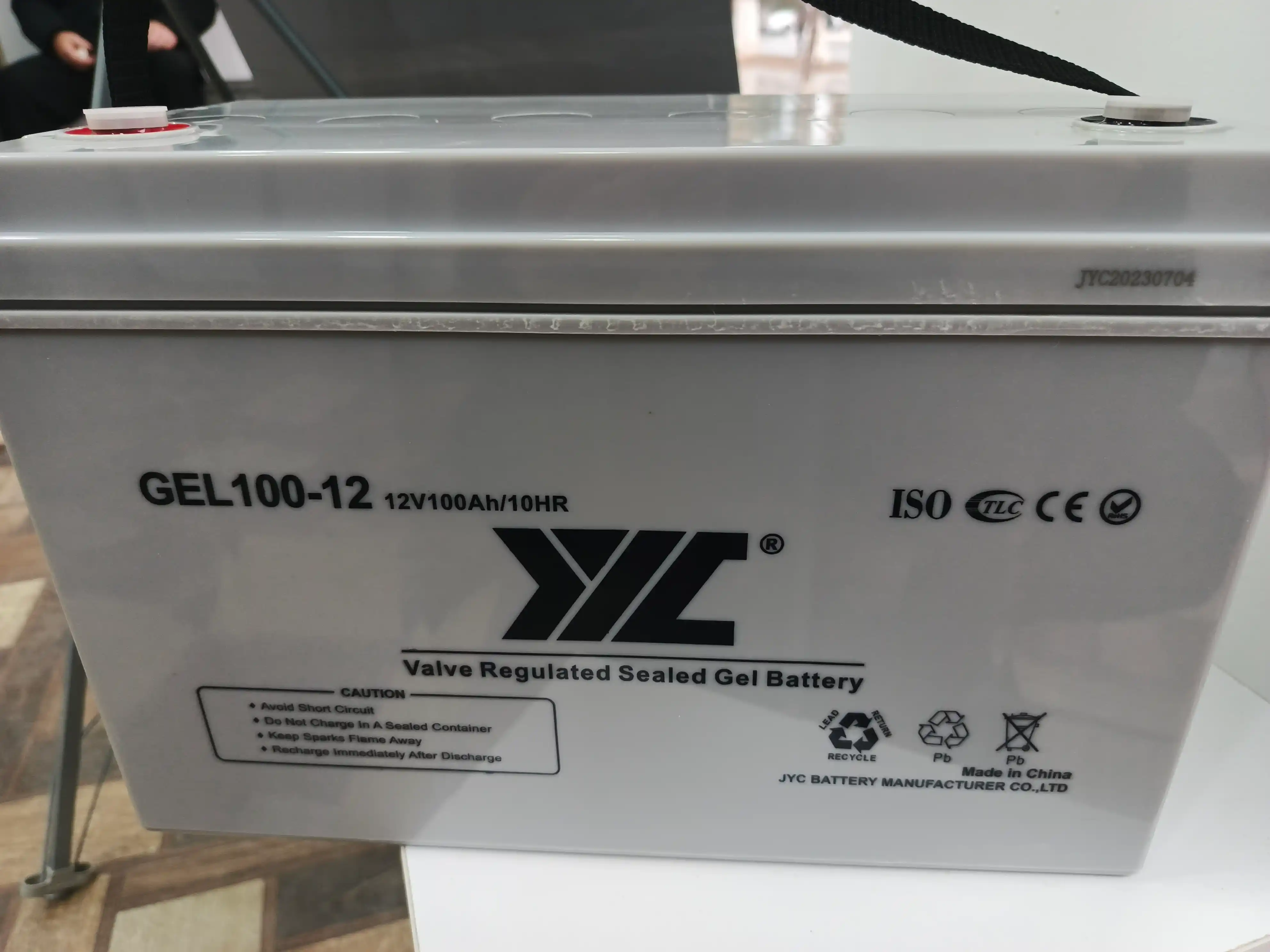 Gel elektrolitli qo'rg'oshin kislotali akkumulyator GEL 100-12, 12V100Ah, JYC
