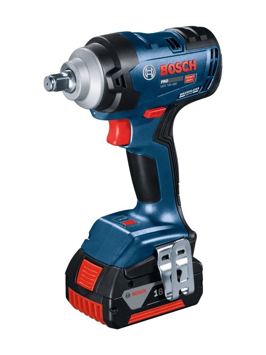 Bosch GDS 18V-400 zarbali gaykovyort, 18 V, 400 Nm, akkumulyatorsiz