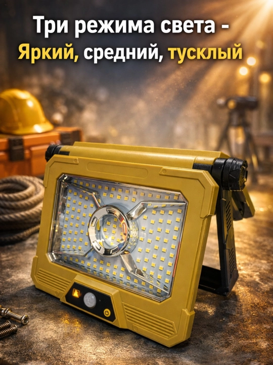 Quyosh batareyali harakat sensori va masofadan boshqaruv pulti bilan proyektor-fonar (50W)