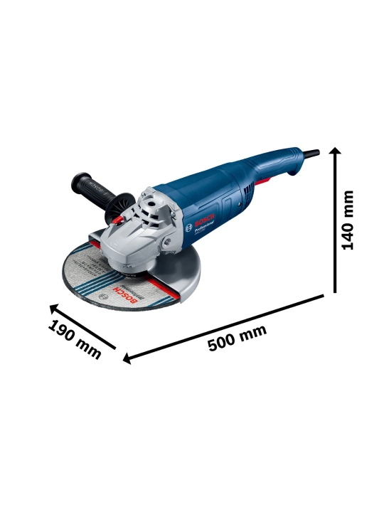 Болгарка (УШМ) Bosch GWS 2200-180 Professional, сетевая, 2200 Вт, диск 180 мм