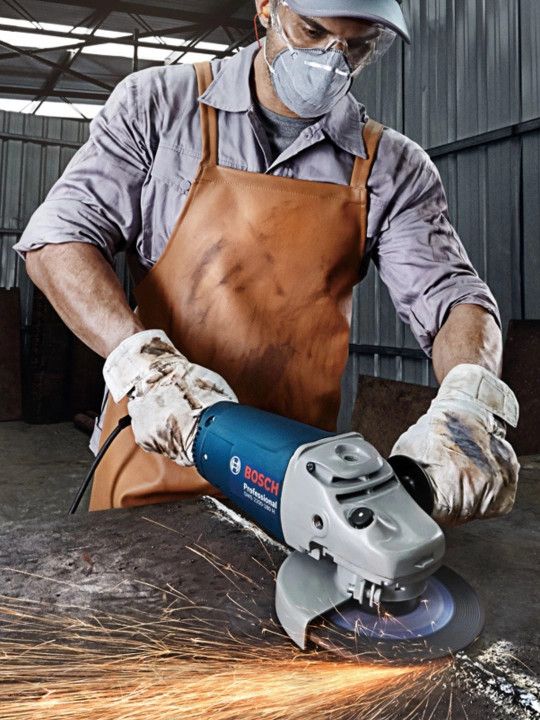 Болгарка (УШМ) Bosch GWS 2200-180 Professional, сетевая, 2200 Вт, диск 180 мм