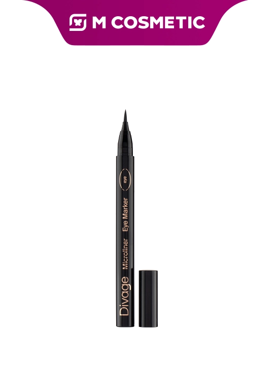 DIVAGE EYELINER PEN Подводка-фломастер Microliner, тон 01, черная, 4 мл - 