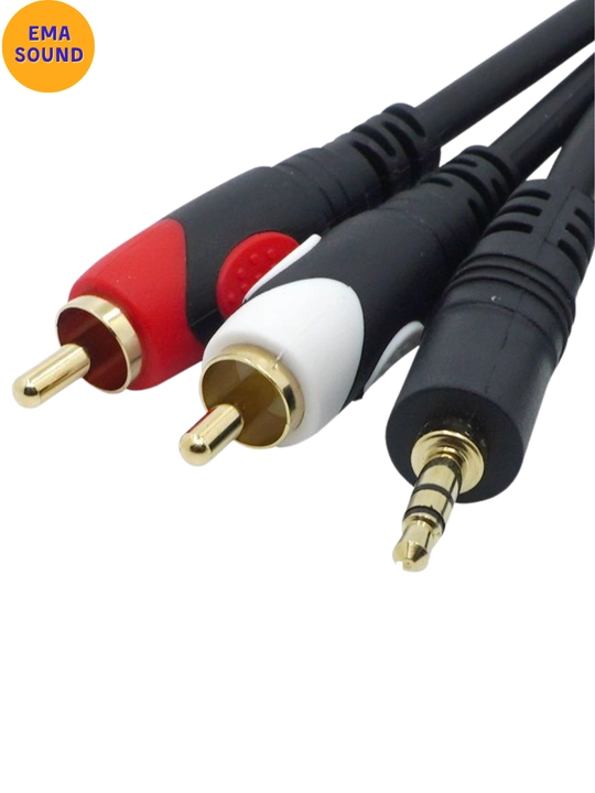 3.5mm jack to RCA 1.8 m, 5 m uzunlikda - 