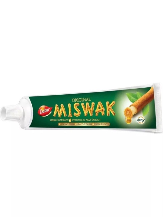 Dabur Misvak tish pastasi misvokli oqartiruvchi ftorsiz halol pasta, GOLD YALPIZ