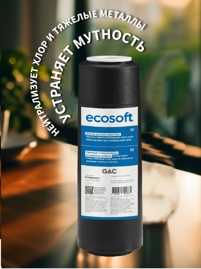 GAC картридж стандарта 2.5″×10″ для доочистки холодной воды - Ecosoft CHV2510ECO