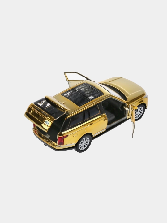 Metall model Land rover mashinasi Texnopark 1:38, 12 sm, oltin rang