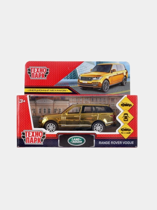 Metall model Land rover mashinasi Texnopark 1:38, 12 sm, oltin rang