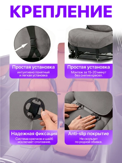 Alkantara materialdan universal avto o‘rindiq nakidkalari, perforatsiyali (Chexol)