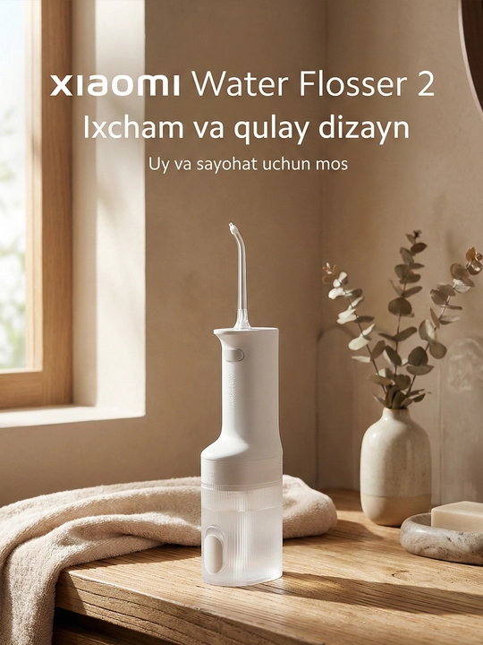 Ирригатор для чистки зубов и брекетов Xiaomi Water Flosser 2 портативный, беспроводной