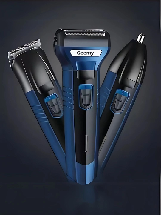 Trimmer soqol va  soch olish mashinasi elektr ustara Geemy, 3 tasi 1 da 566 - 