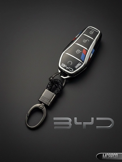 TPU чехол для ключа BYD — Chempion / Han / Chazor / Tang / Seagull / Yuan (защита 360°) — MCARGO-BYDHAN-СИНИЙ
