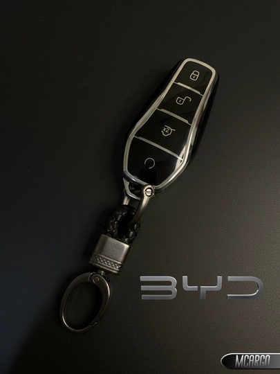 TPU чехол для ключа BYD — Chempion / Han / Chazor / Tang / Seagull / Yuan (защита 360°) — MCARGO-BYDHAN-ЧЕРНСТЕ