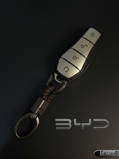 TPU чехол для ключа BYD — Chempion / Han / Chazor / Tang / Seagull / Yuan (защита 360°) — MCARGO-BYDHAN-УГОЛЬН