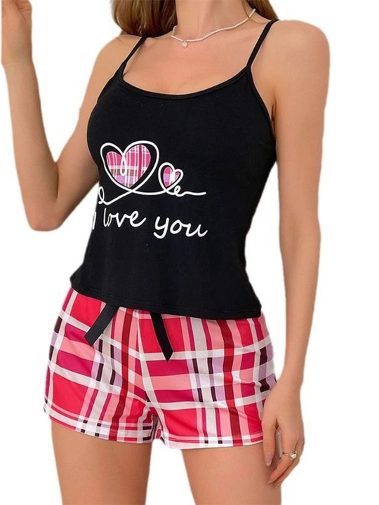 Ayollar uchun pijama to'plami, 2 tasi 1 da, ayollar uchun pijamalar