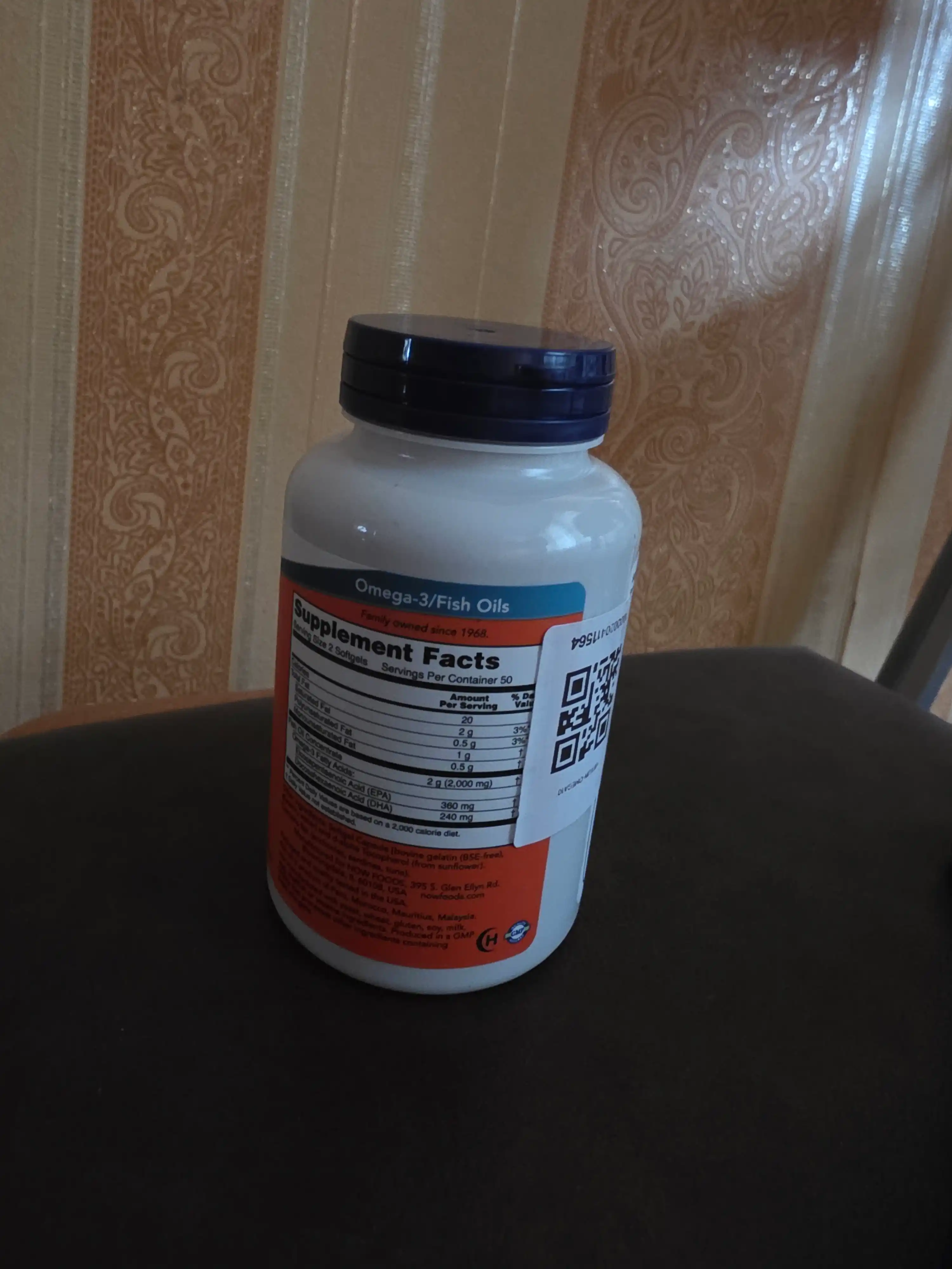 Baliq yog'i Now Foods, Omega-3, Fish Oil, 1000 mg, 100 kapsula