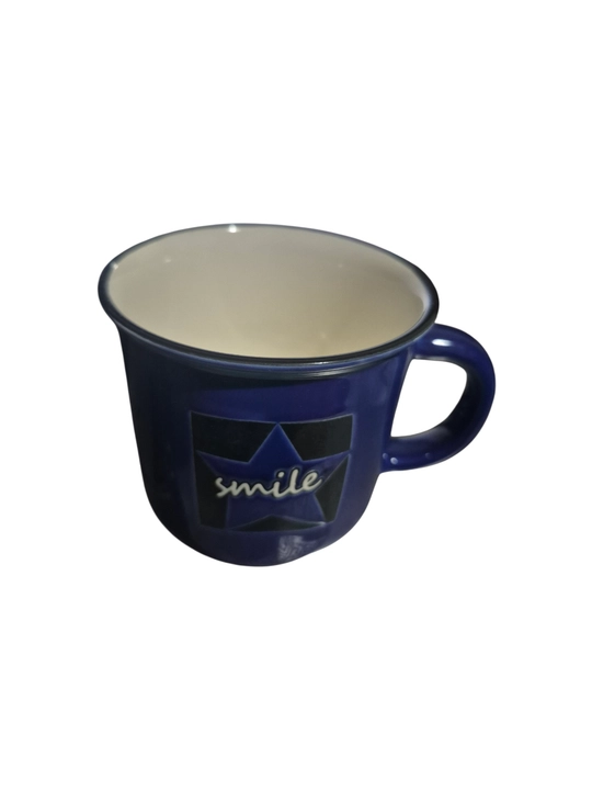 Choy va kofe uchun sopol finjon "SMILE", 250 ml, 1 dona, nafis dizayn