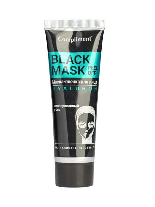 COMPLIMENT Black Mask Yuz uchun plyonka maska Hyaluron, 80 ml