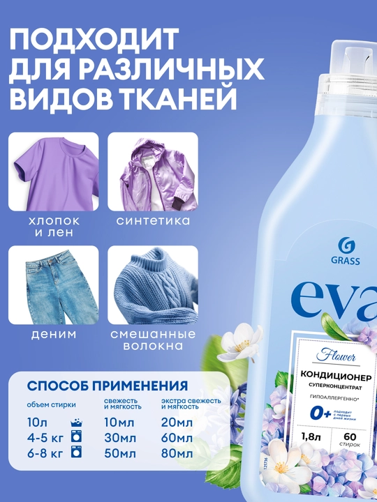 GRASS Eva Flower Ichki kiyim konditsioneri, 1,8 l, pl/but
