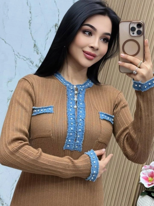To‘qilgan ayollar ko‘ylagi, kuz va qish uchun ko‘ylak
