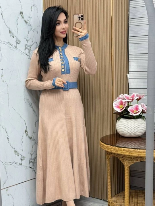 To‘qilgan ayollar ko‘ylagi, kuz va qish uchun ko‘ylak