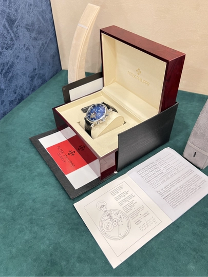 Часы мужские PATEK PHILIPPE, механика, классика — TIMEUZB-PHILIPEE-СИНИЙ