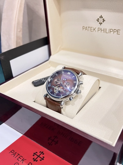 Часы мужские PATEK PHILIPPE, механика, классика — TIMEUZB-PHILIPEE-ШОКОЛ