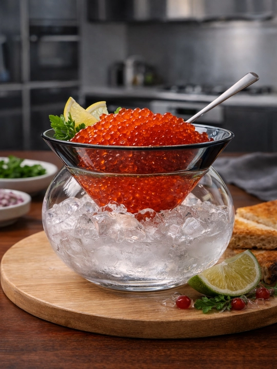 Konussimon qopqoqli shisha idish - 