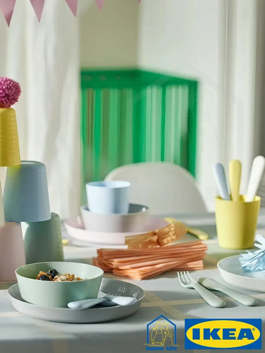 Набор для кормления ребенка, детская посуда, 6 предметов, IKEA KALAS