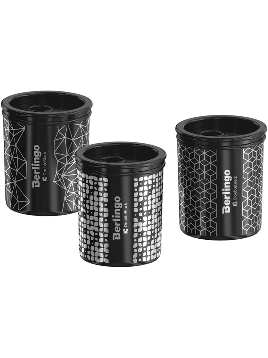 Plastik o'tkirlagich Berlingo "DoubleBlack" 2 teshikli, konteyner, BBp_15029