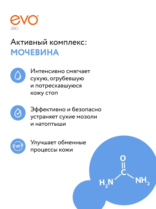 Крем для ног EVO с мочевиной 10%, 100 мл