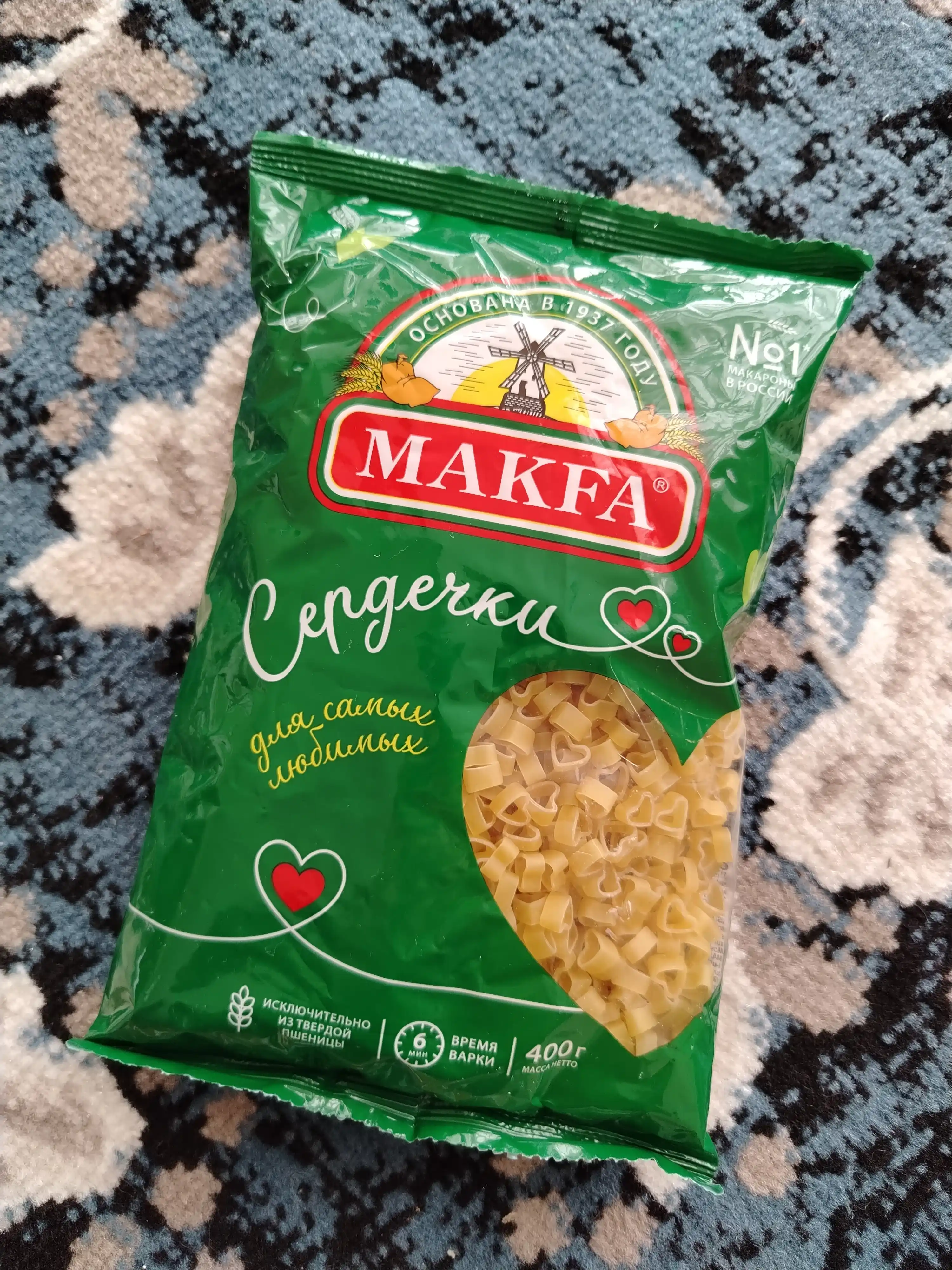 Макароны сердечки Makfa, 400 г