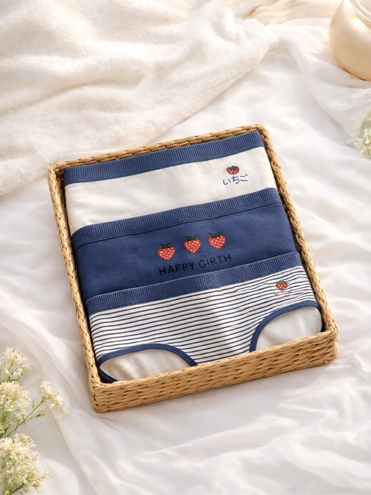 Ayollar slip-trusiklari, ayollar ichki kiyimlari, paxta, kundalik, 3 dona to'plamda
