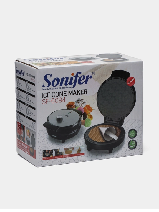 Sonifer SF-6094 vafli pishirgichi, plastmassa  1000 Vt, bildiruvchi signal