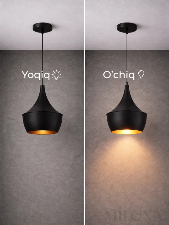 Lyustra osma, xaytek lustra, loft qandillar, oshxona, kafe, barga qandillar