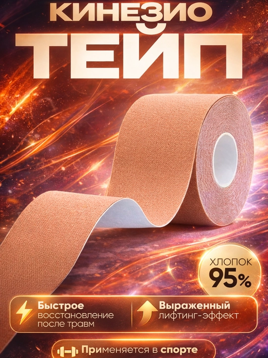 Кинезио-тейп для спорта и восстановления, 5см