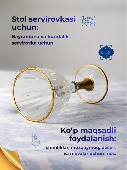 Rangli shishadan tayyorlangan, issiqqa chidaml, ichimliklar uchun fujerlar, 6 dona to‘plam