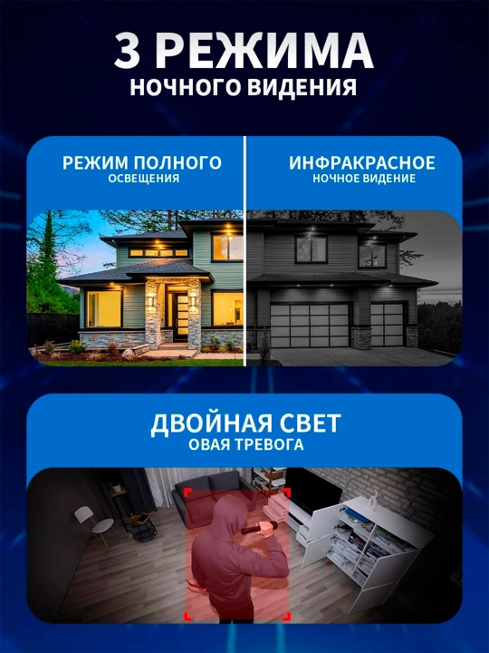 Y6 ichida Wi-Fi E27b aqlli kuzatuv kamerasi, tungi kuzatuv rejimi