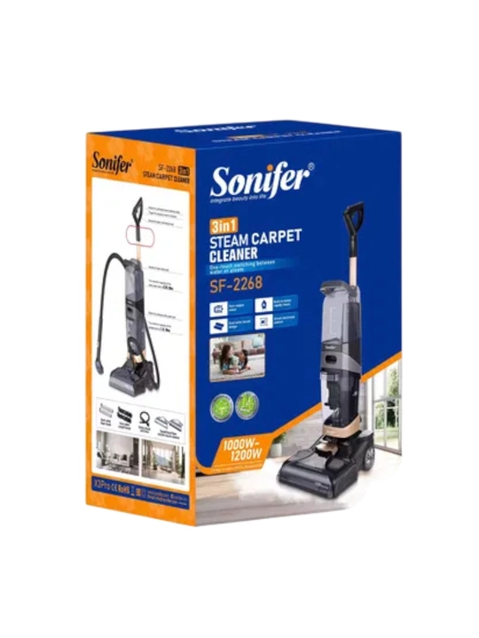 Моющий пылесос Sonifer SF-2268, 3в1, мощность 1200Вт, обработка паром