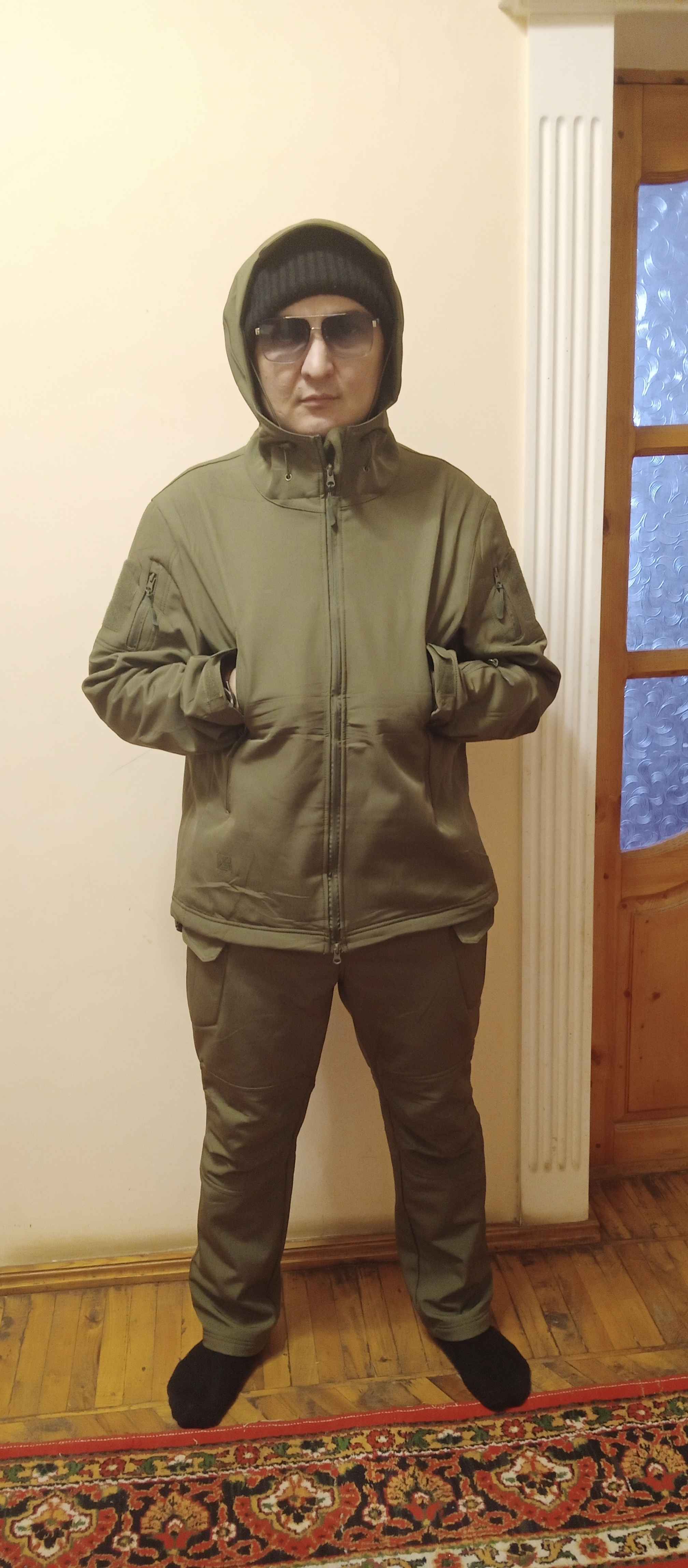 Taktik to'plam Softshell kurtka va shimlar, qishki, suv o'tkazmaydigan, izolyatsiyalangan