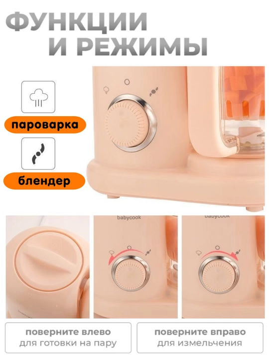 Блендер пароварка для детского питания и введения прикорма